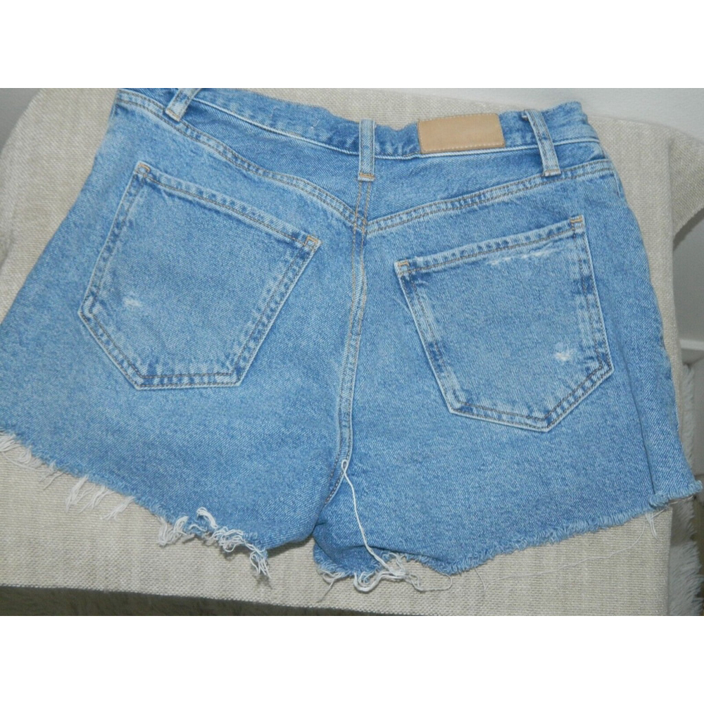 Rails Shorts Size 27 The Fairfax High Rise Cut Off Button Fly Denim Blue Altered - Picture 4 of 9